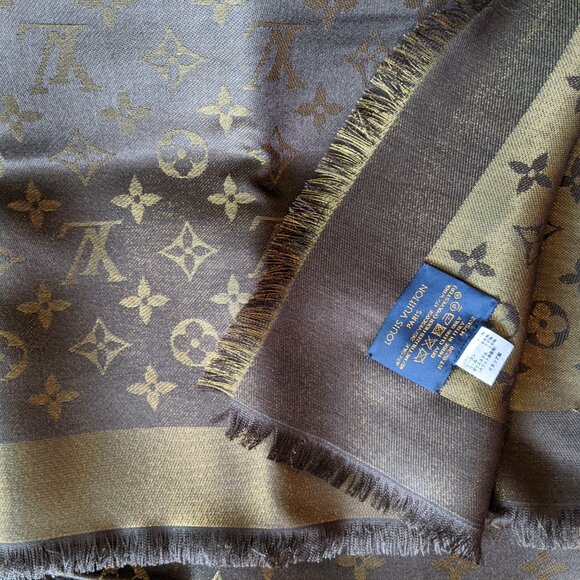 Louis Vuitton Monogram bronze shawl - Brand new with tag on - Picture 4 of 8